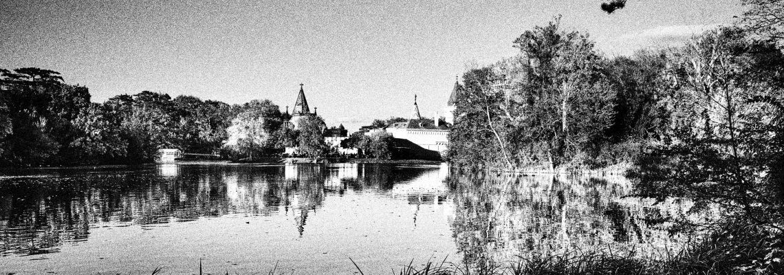 Schwarz Weiß Foto von Schloss Laxenburg