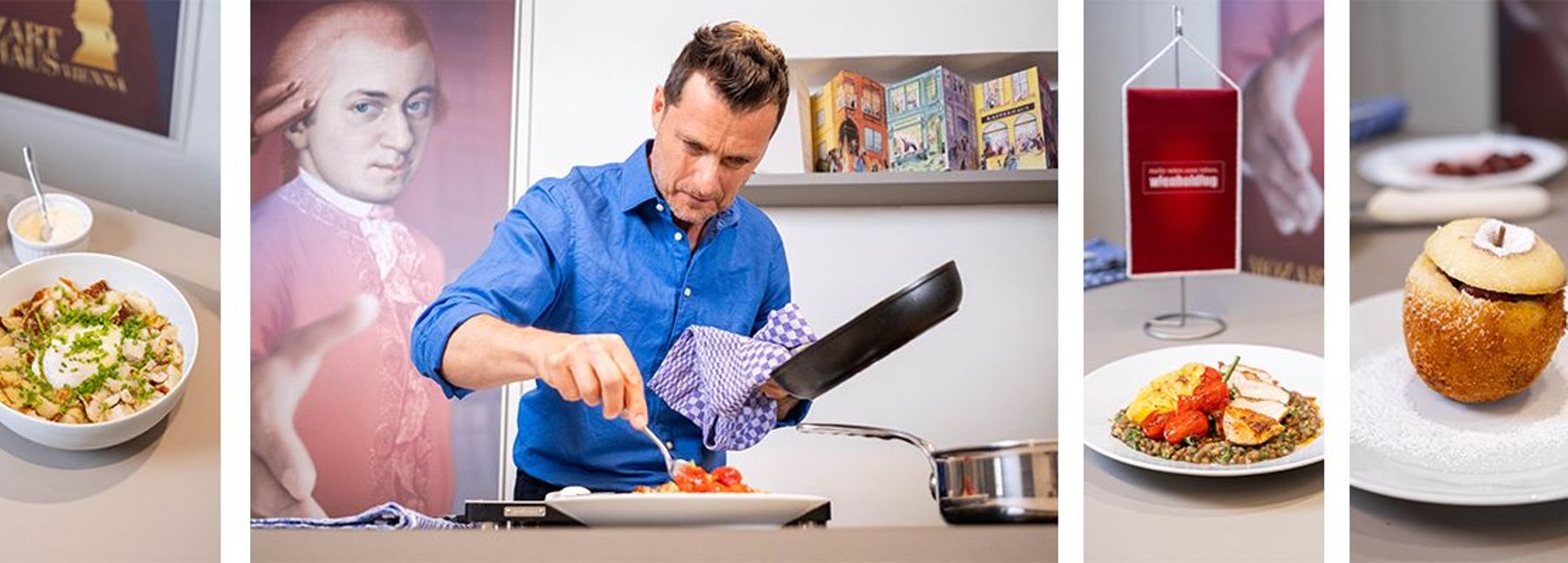 Gerhard Brugger beim Kochen im Mozarthaus Vienna
