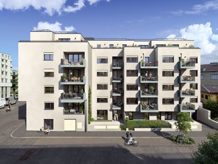 Ein Blockgebäude der ARWAG ist zu sehen.