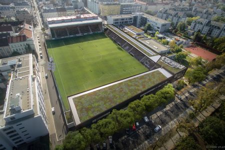 Luftaufnahme des Wiener Sportclub Platzes.